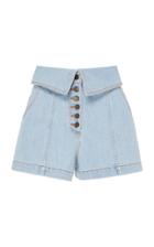 Moda Operandi Ulla Johnson Kase Light Wash Mini Shorts Size: 0