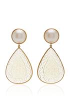 Bahina One Of A Kind Mabe Pearl And Quartz Earrings