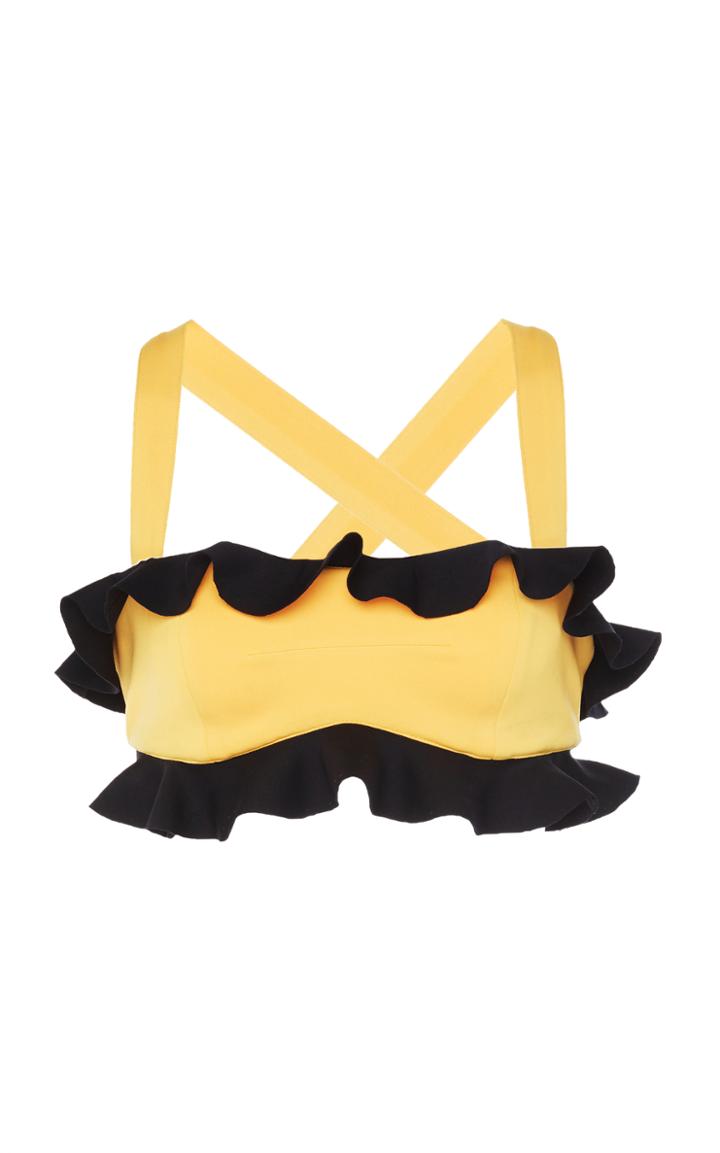Rahul Mishra Ruffled Crop Top