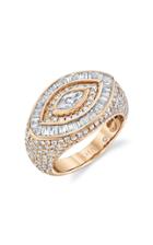 Moda Operandi Shay 18k Rose Gold Pave Marquise Evil Eye Pinky Ring