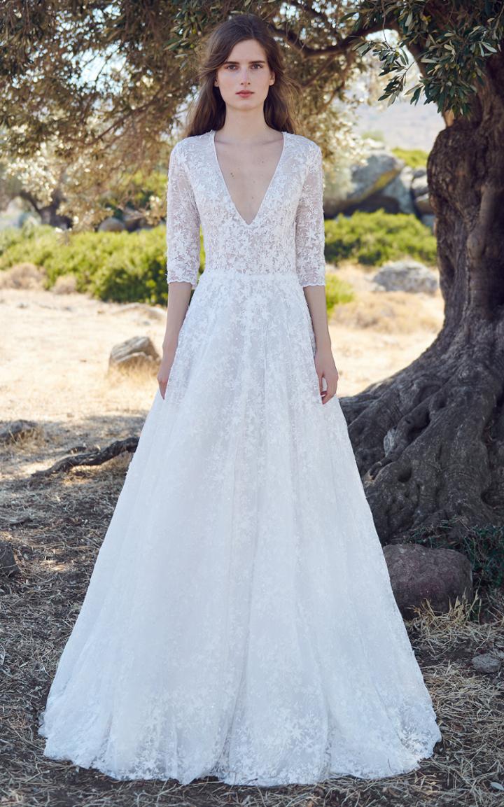 Moda Operandi Costarellos Eris Lace Gown