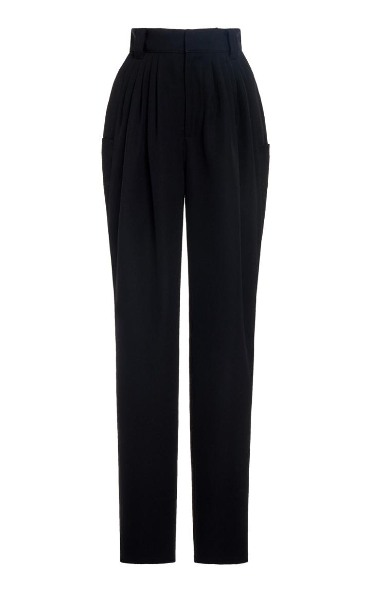 Moda Operandi Alessandra Rich Light Wool High Waisted Trousers