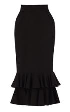 Yanina Demi Couture Tiered Pencil Skirt