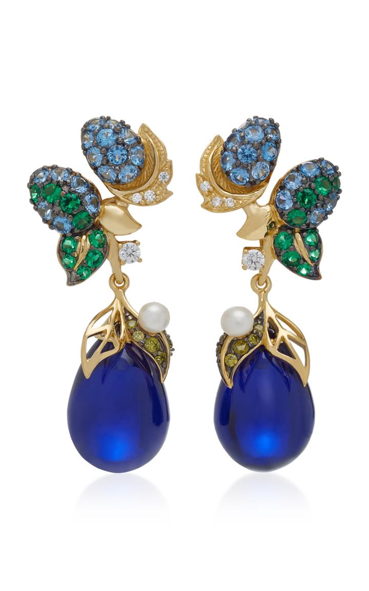 Anabela Chan Nightberry 18k Gold Multi-stone Earrings