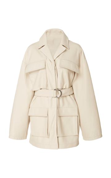 Co Belted Lambskin Utility Jacket