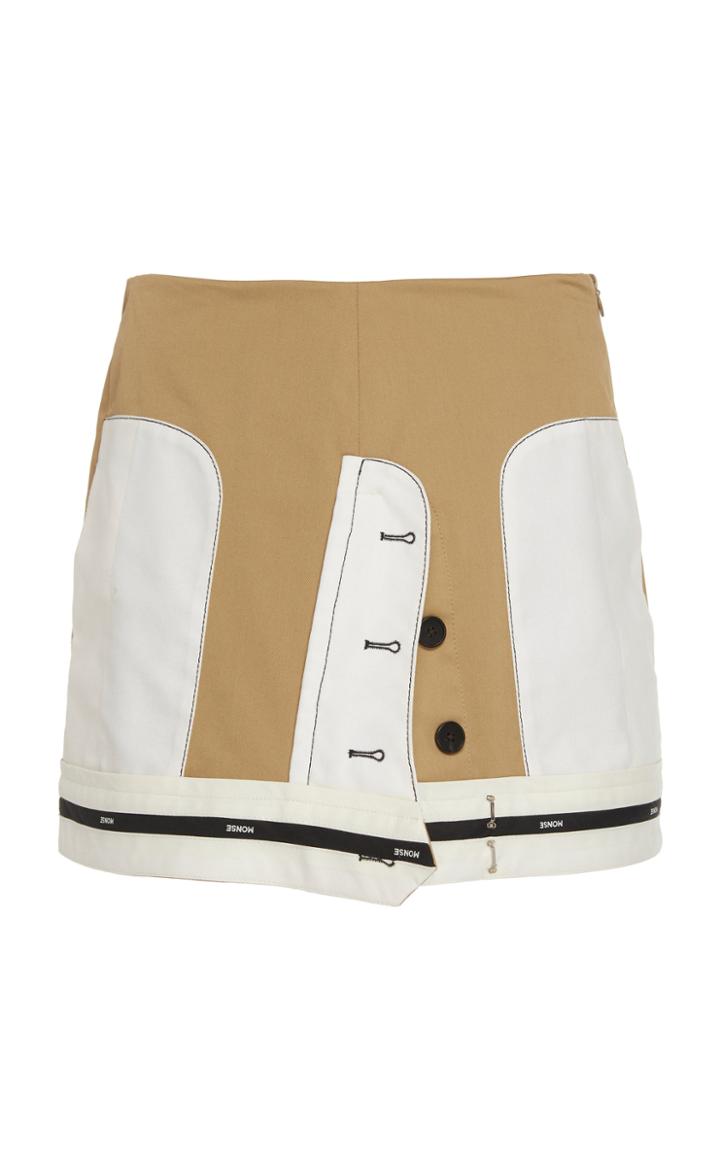 Monse Cotton Twill Inverted Skirt