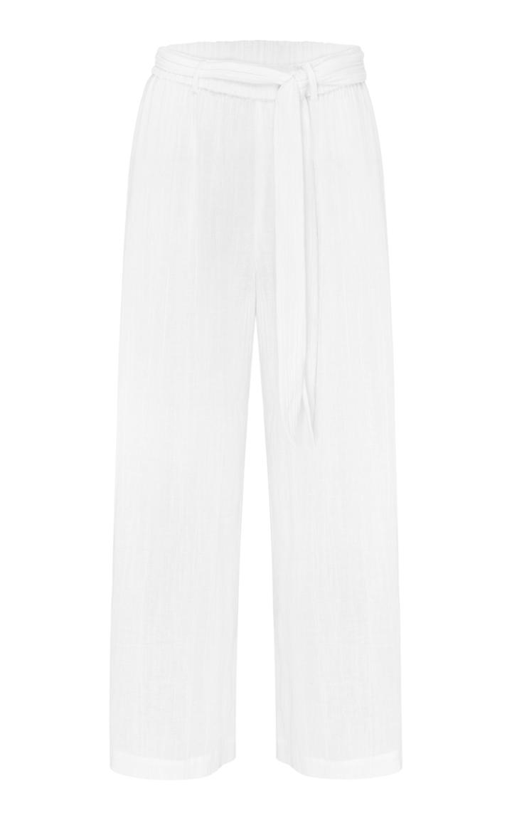 Moda Operandi Peony Vacation Belted Linen Culottes