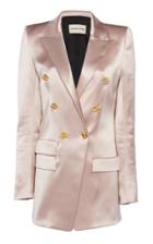 Alexandre Vauthier Double-breasted Long Satin Blazer