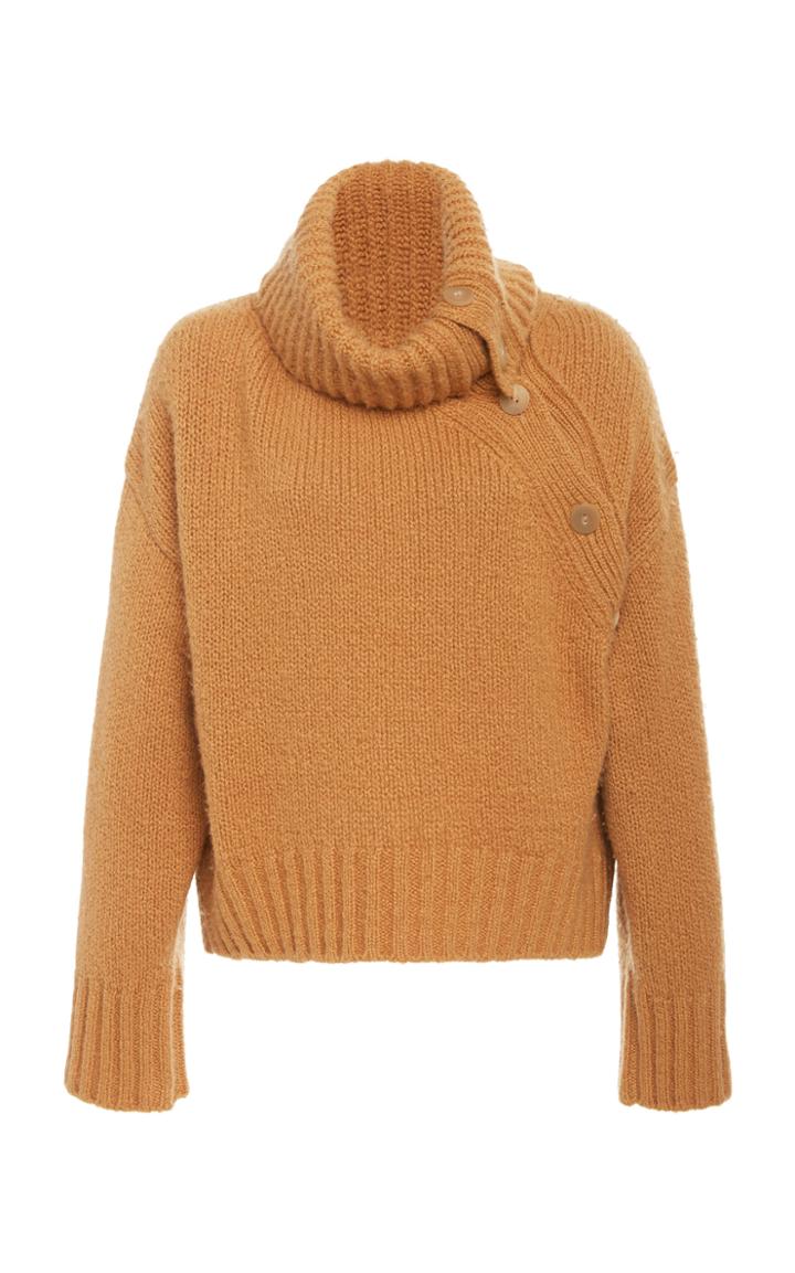 Rosetta Getty Button Cashmere Turtleneck