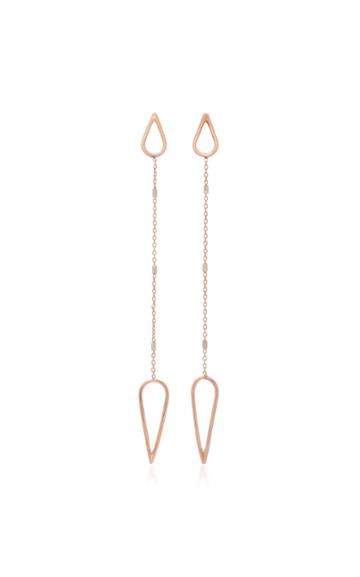 White/space 14k Rose Gold Diamond Earrings