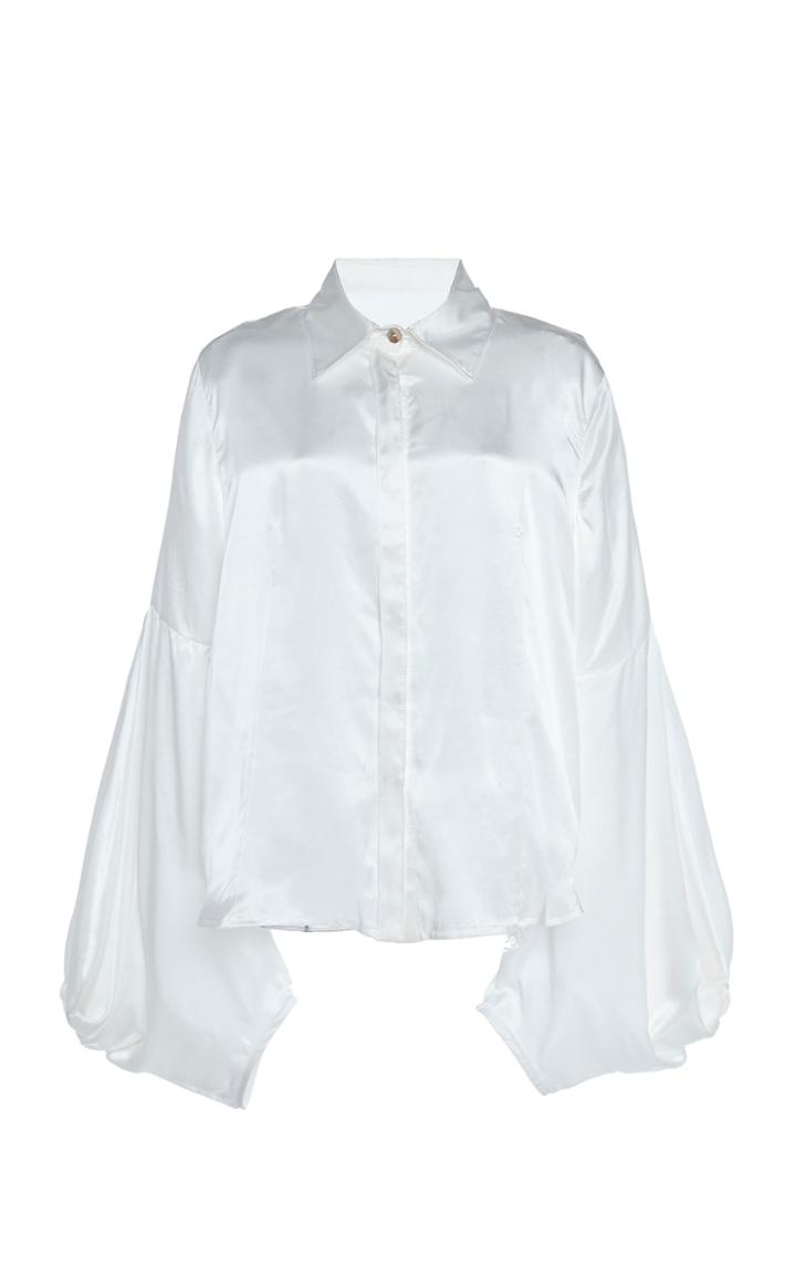 Moda Operandi Tuinch Silk Button-front Shirt Size: M