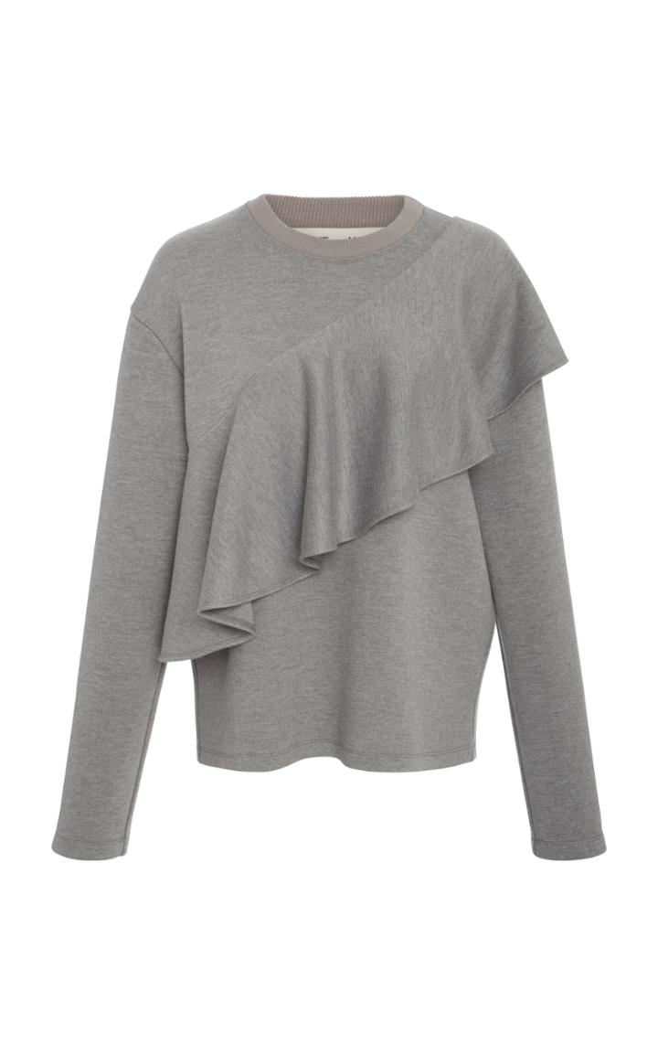 Diane Von Furstenberg Draped Ruffle Pullover