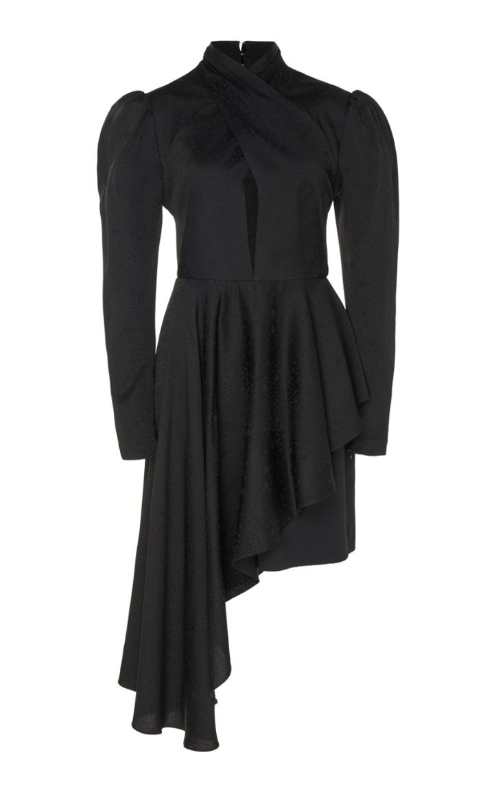 Racil Tina Asymmetric Silk-blend Dot Dress