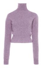 Victoria Beckham Cropped Seamless Wool Turtleneck Size: Xs