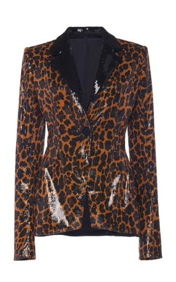 Pamella Roland Sequined Leopard Jacket