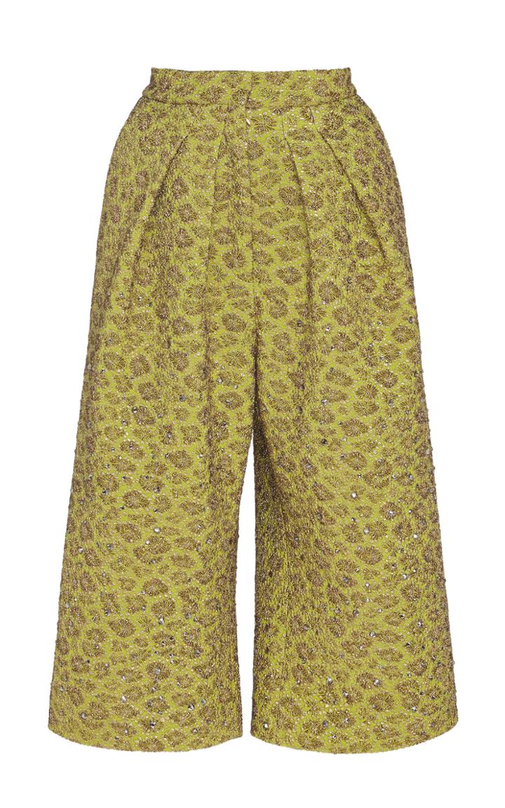 Moda Operandi Rochas Embellished Jacquard Shorts Size: 42