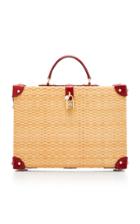 Dolce & Gabbana Wood Top-handle Bag With Embossed Croc Trim