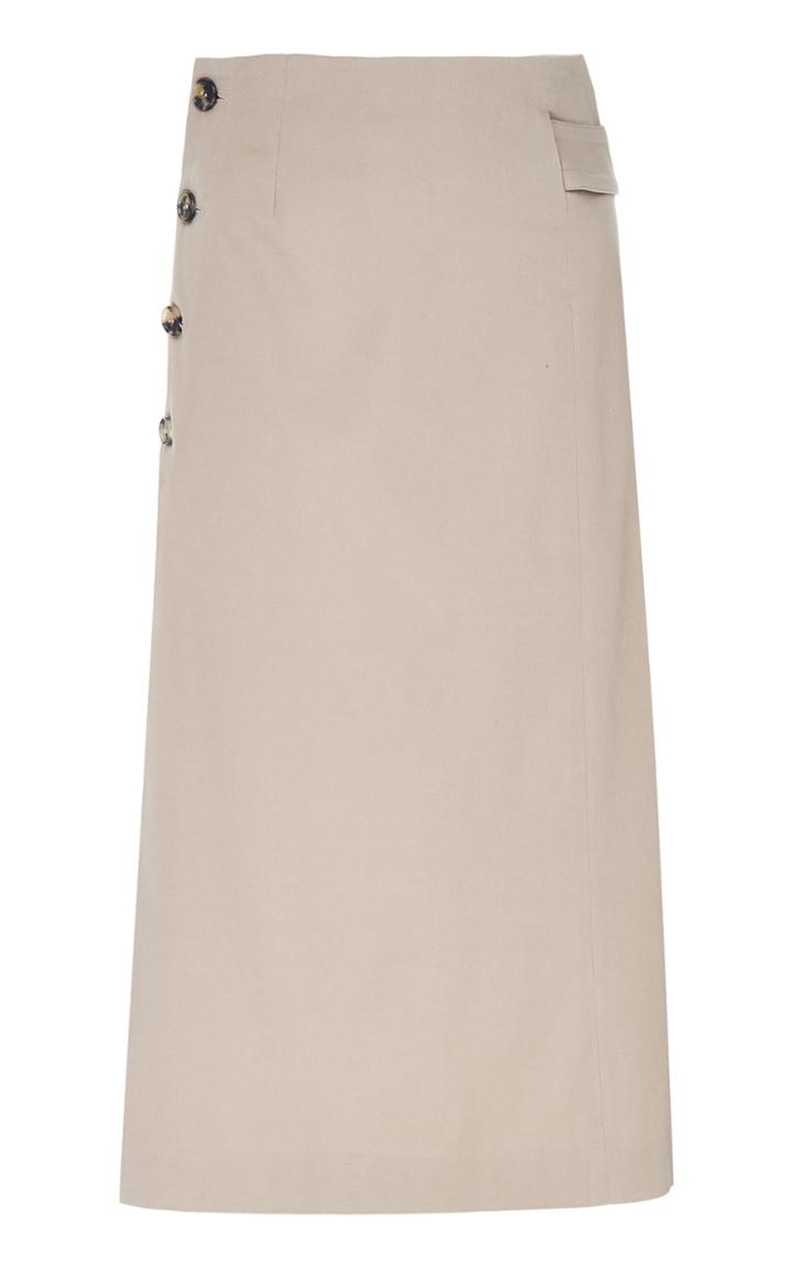 Rokh Concealed Belt Cotton-blend Skirt