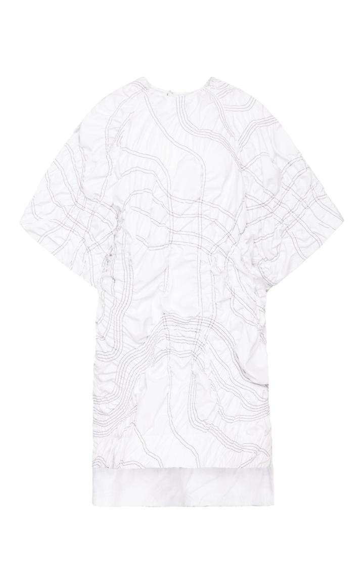 Marina Moscone Crinkled Cape Sleeve Tee