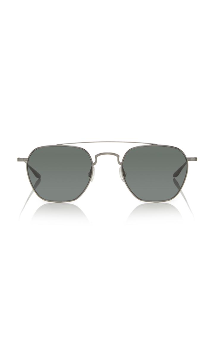 Moda Operandi Barton Perreira Doyen Aviator-style Titanium Sunglasses