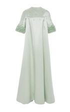Esme Vie Crewneck Caftan With Floral Embroidery