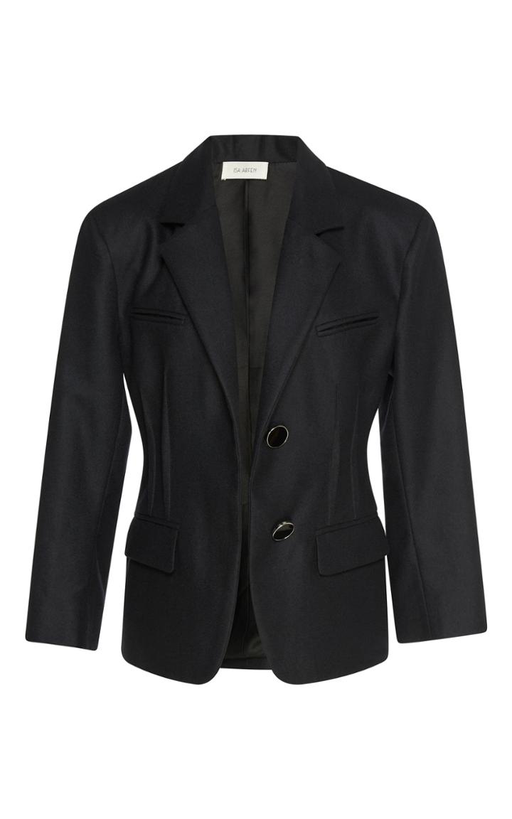 Isa Arfen Wool Flannel Waisted Jacket