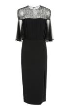 Cushnie Cate Lace And Jersey Midi Dress