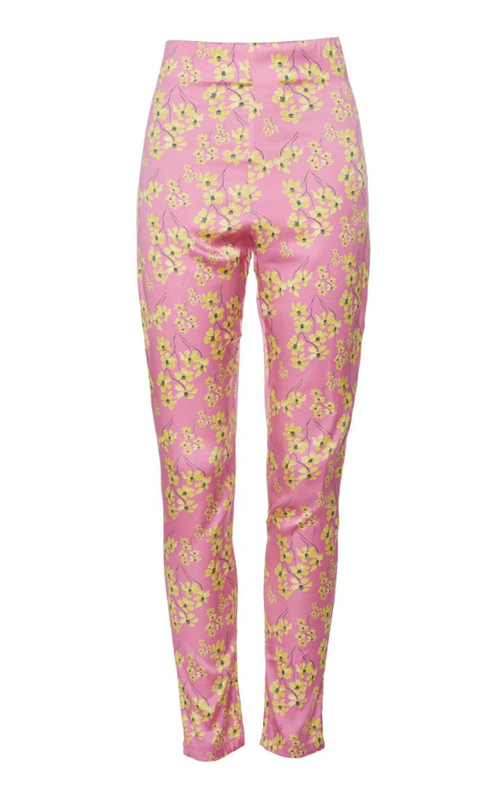 Silvia Tcherassi Fressia Printed Silk Blend Leggings