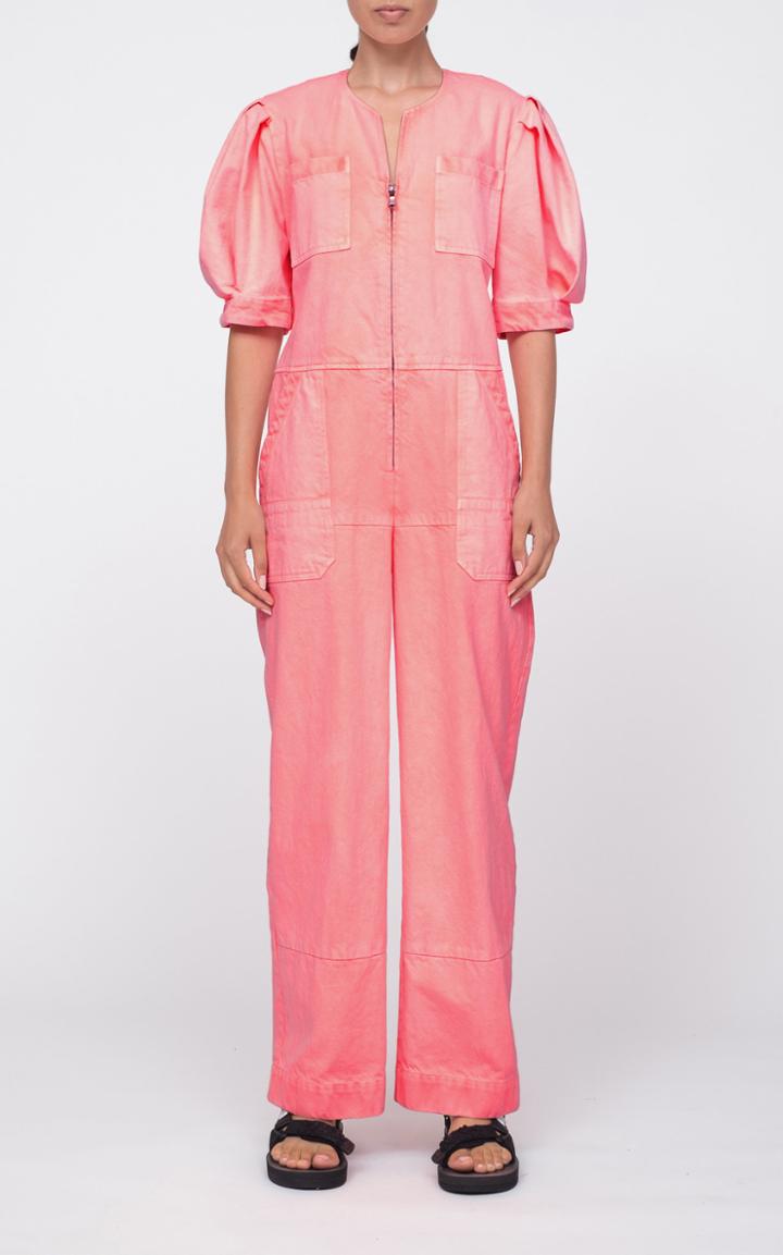 Moda Operandi Sea Neon Acid Wash Denim Jumpsuit