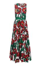 Moda Operandi La Doublej Sleeveless Floral-print Cotton Dress