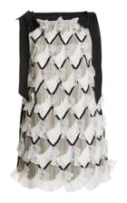 Moda Operandi Carolina Herrera Embroidered Fringe Silk Organza Shift Dress