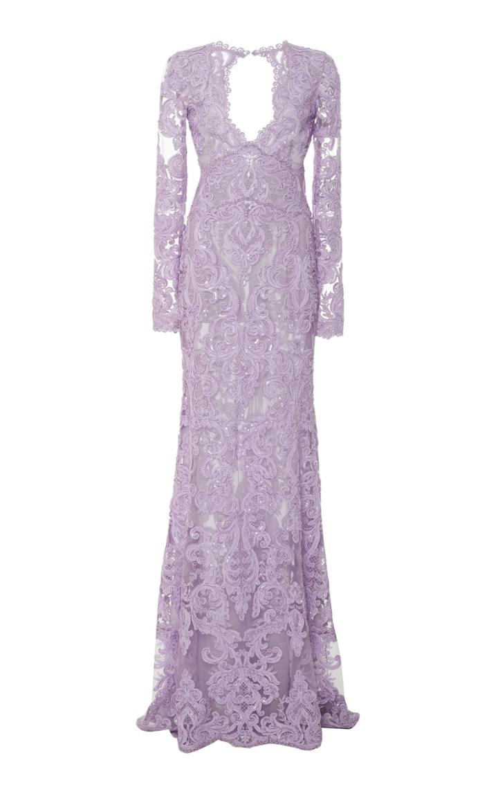 Moda Operandi Naeem Khan Lace-accented Gown Size: 2