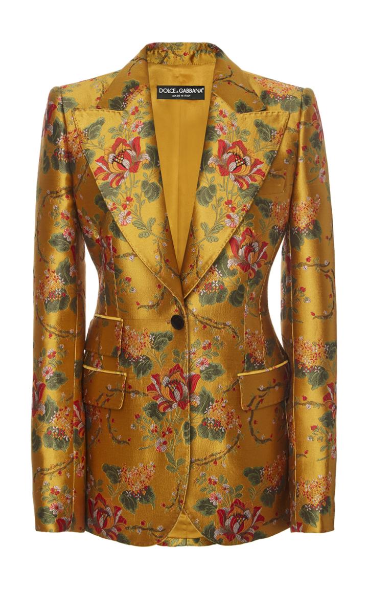 Dolce & Gabbana Floral-printed Jacquard Blazer