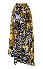 Versace Wrapped Satin Maxi Skirt