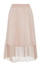 Red Valentino Jersey Lace Pleated Skirt