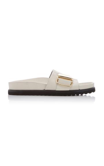 Tibi Hunter Leather Slides