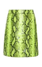 Off-white C/o Virgil Abloh Python Zipped Leather Mini Skirt