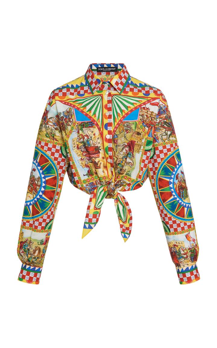 Dolce & Gabbana Printed Poplin Top