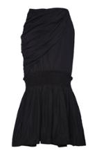 By Efrain Mogollon Manuela Draped Silk-taffeta Midi Skirt