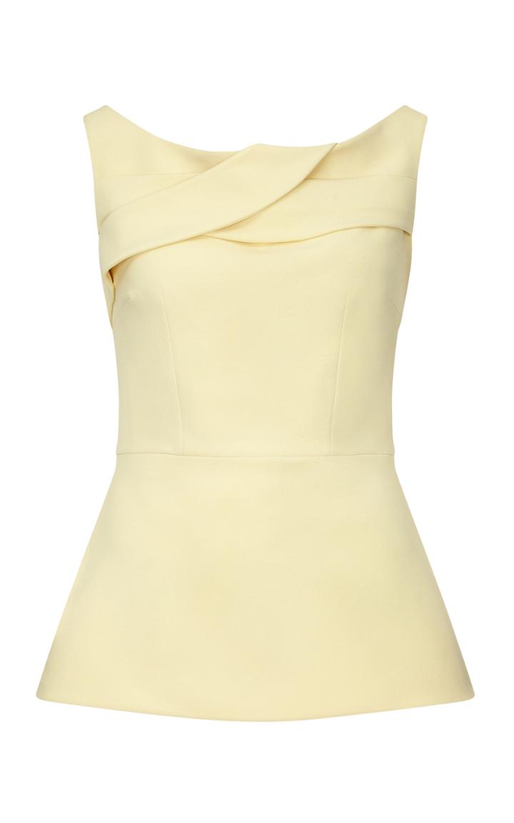 Safiyaa Vanetta Sleeveless Heavy Crepe Peplum Top
