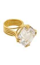 Rush Jewelry Design Icon Veil 18k Yellow Gold Goshenite Ring
