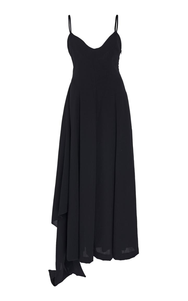 Ami Asymmetrical Wool Maxi Dress