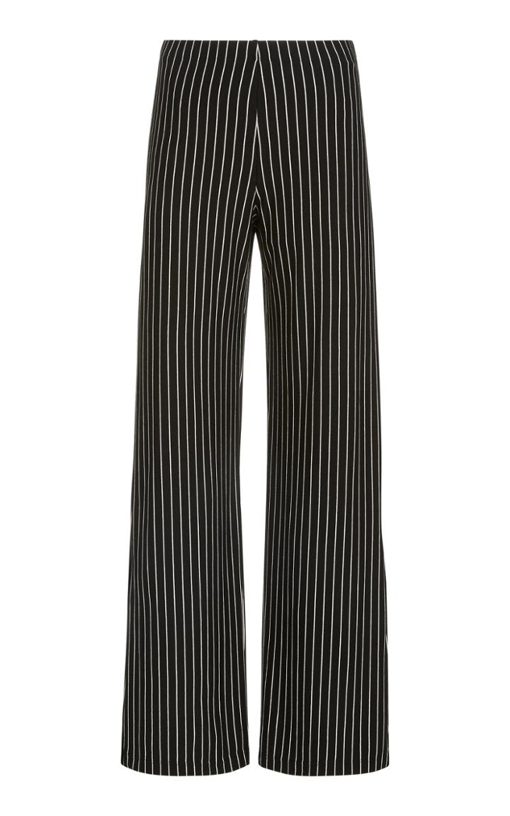 Leset Amber Striped Jersey Wide-leg Pants
