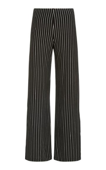 Leset Amber Striped Jersey Wide-leg Pants