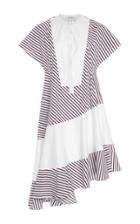 Carven Striped Cotton-poplin Dress
