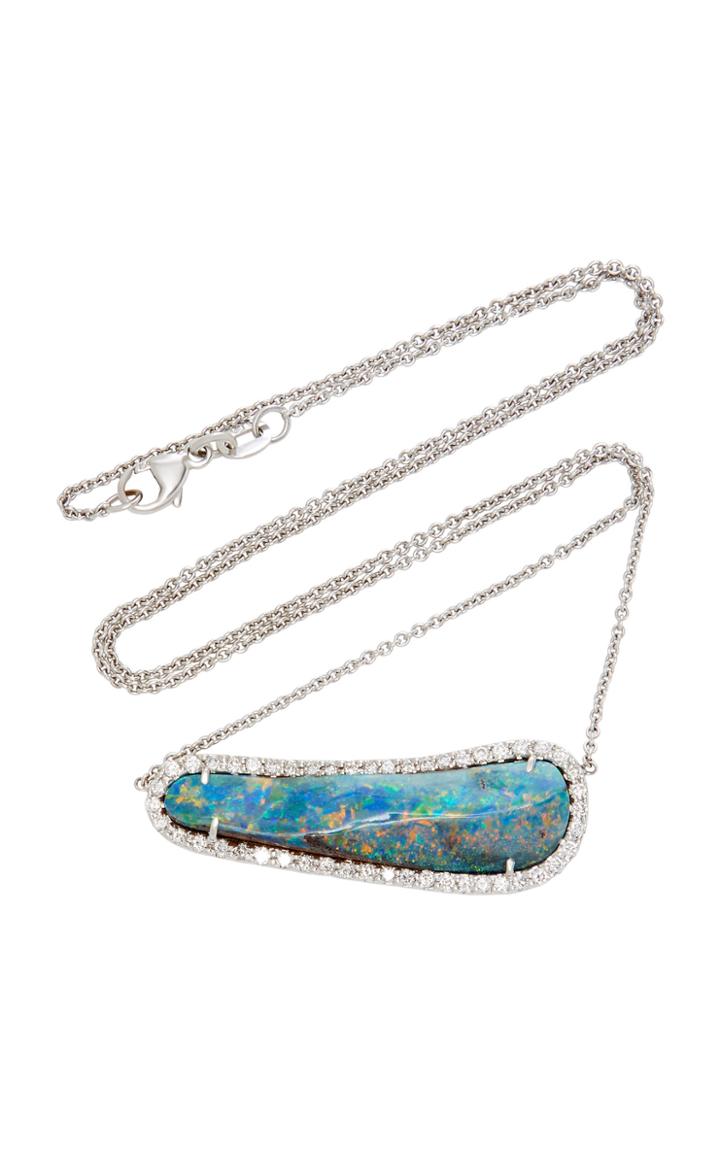 Kimberly Mcdonald 18k Gold Opal And Diamond Necklace
