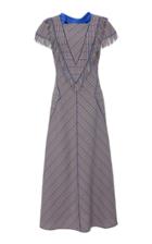 Cyclas Plaid Fringe Midi Dress