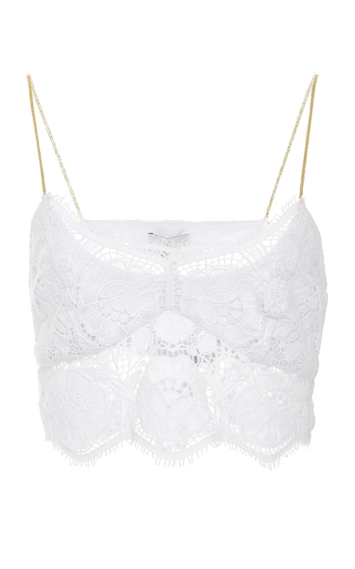 Miguelina Zoe Lace Cropped Top