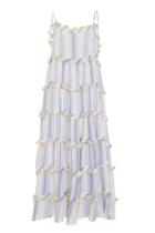 Rae Feather M'o Exclusive Cotton Stripe Frill Dress