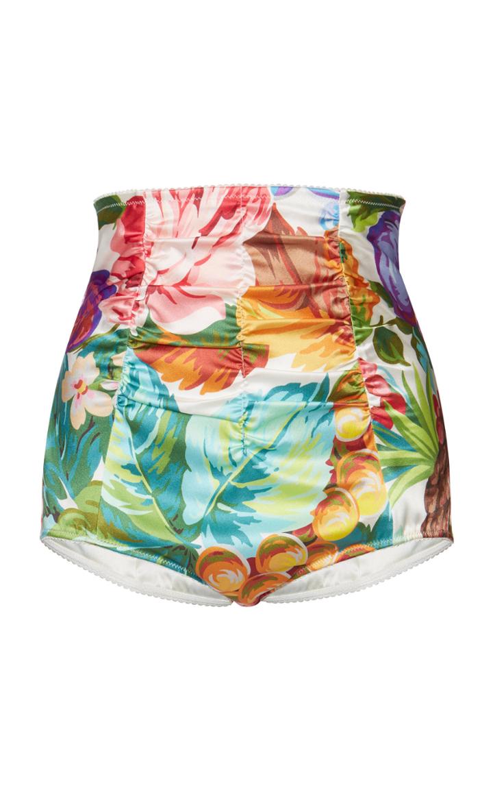 Dolce & Gabbana Tropical High-waisted Swim Bottoms